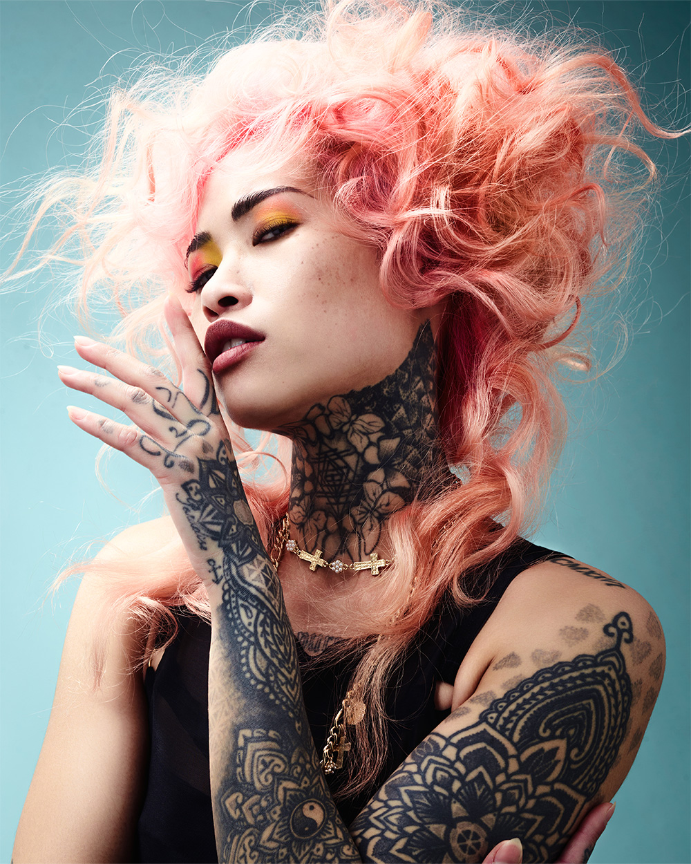 Peach Curly Updo - Steven Smart - Anime Collection